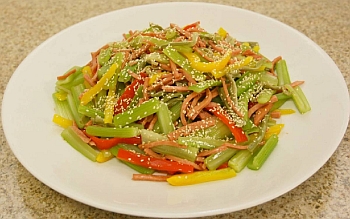 Vegetarian Shark Fin and Mushrooms Stir Fry