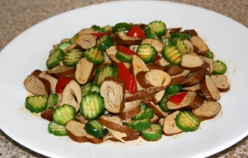 Vegetarian Shark Fin and Mushrooms Stir Fry